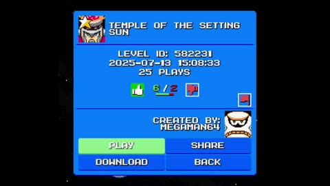 Mega Man Maker Level Highlight: "Temple of the Setting Sun" by MegaMan64