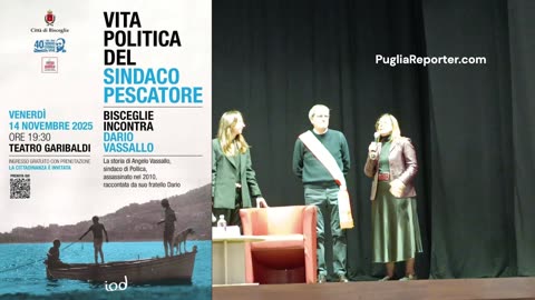 Bisceglie: la valigetta originale di Sergio Cosmai all'incontro su Angelo Vassallo