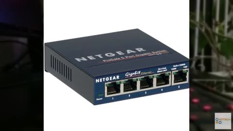 NETGEAR 5-Port Gigabit Ethernet Unmanaged Switch (GS105NA) - Desktop or Wall Mou