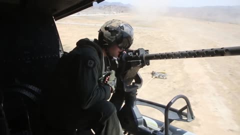 US Soldier Tests Powerful Machine Gun Inside Aircraft Hangar | Full Auto Firepower Test