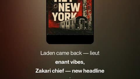 Hey, New York... clap for yourself.