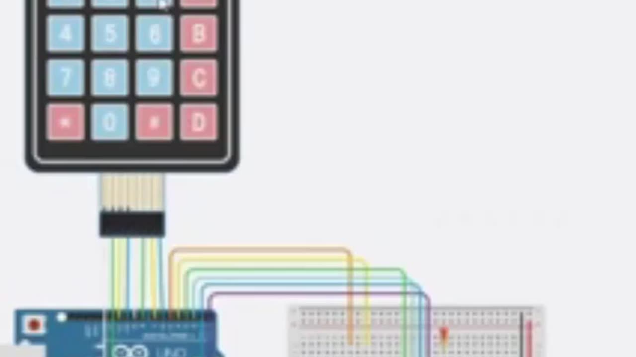 I made Crazy #Arduino 4x4 Keypad With LCD #Tinkercad #AeroArduino
