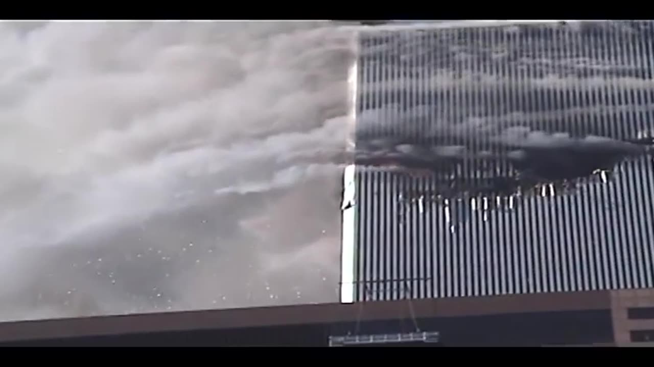 911 WTC 7 Demolition - Window Washer Davit And Vertically Blasted Windows