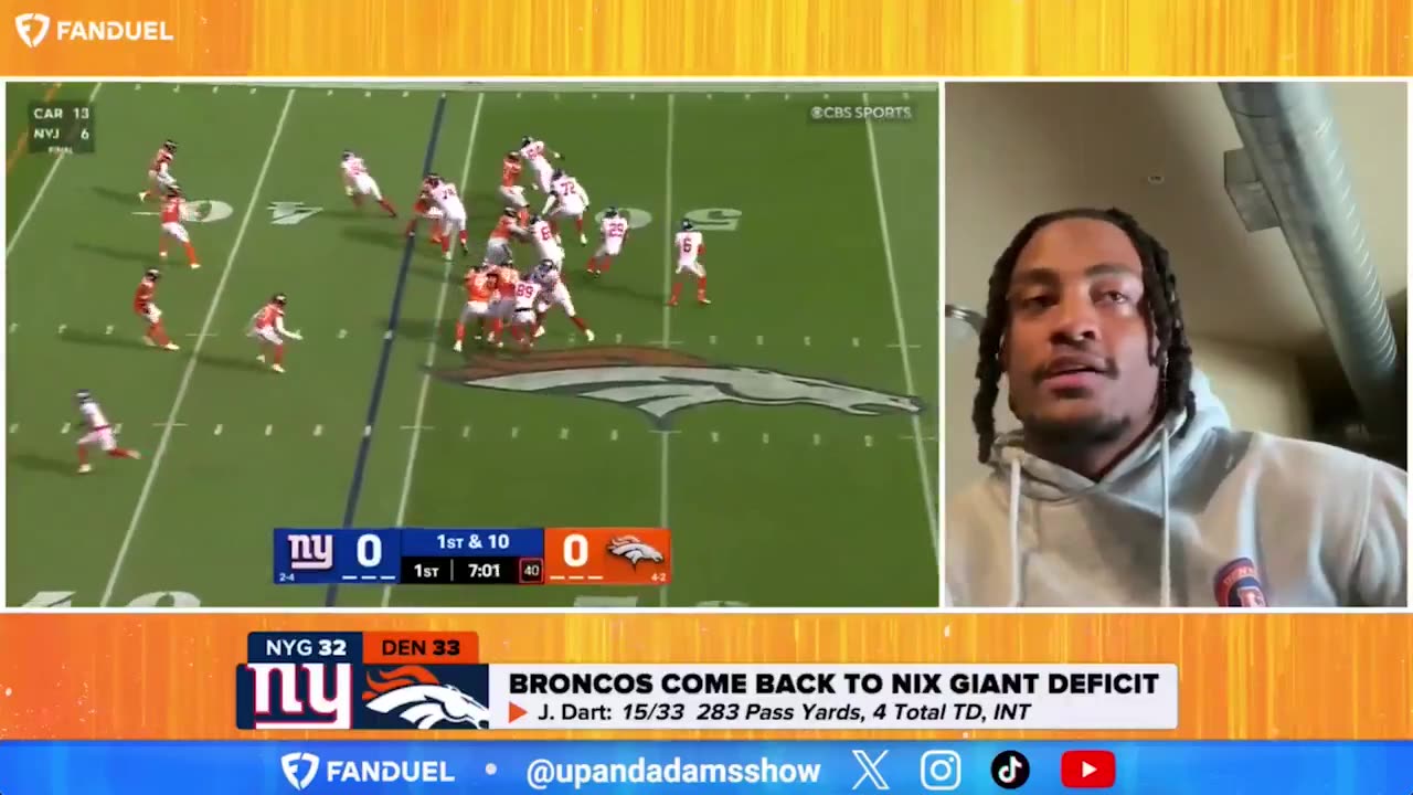 Nik Bonitto had to give QB Jaxson Dart his flowers after that wild Week 7 Broncos-Giants game