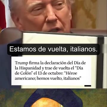 Trump signs the Hispanic Heritage Day declaration, bringing back Columbus Day.