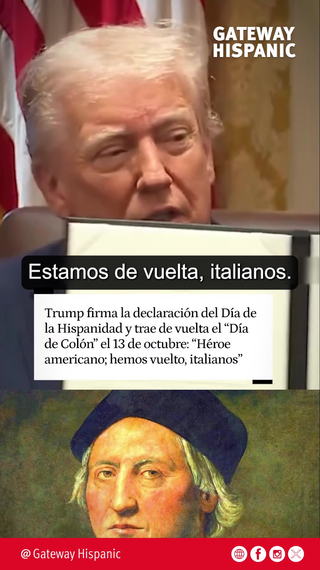 Trump signs the Hispanic Heritage Day declaration, bringing back Columbus Day.