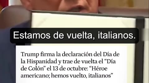 Trump signs the Hispanic Heritage Day declaration, bringing back Columbus Day.