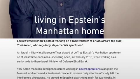 Epstein and the Israeli connection