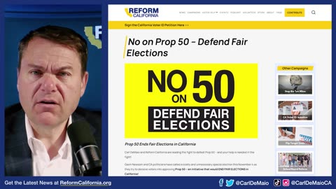 BAD NEWS! Republicans Losing Prop 50 – ACT NOW!