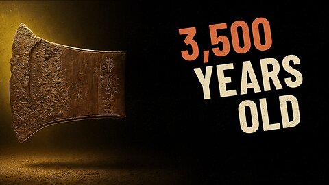 An Ancient Axe Covered in Unknown Writing
