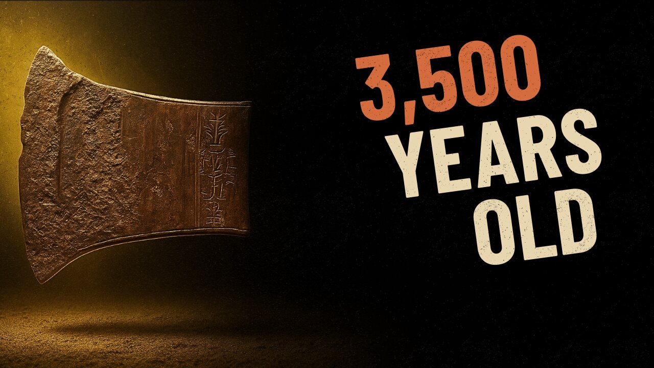 An Ancient Axe Covered in Unknown Writing