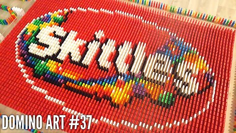 SKITTLES LOGO MADE FROM DOMINOES | Domino Art #37