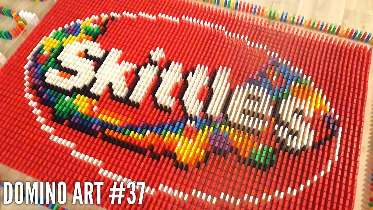 SKITTLES LOGO MADE FROM DOMINOES | Domino Art #37