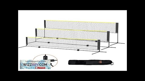 VEVOR Badminton Net Height Adjustable Volleyball Net 14ft Wide Foldable Pickleball Net Review