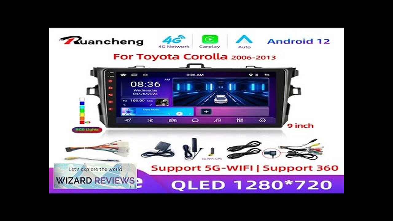 9" Android12 Car Stereo Radio for Toyota Corolla E140/150 2007 2008 2009 Review