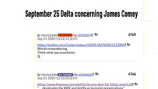 September 25 Delta concerning James Comey