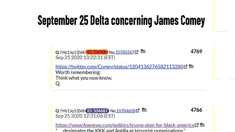 September 25 Delta concerning James Comey