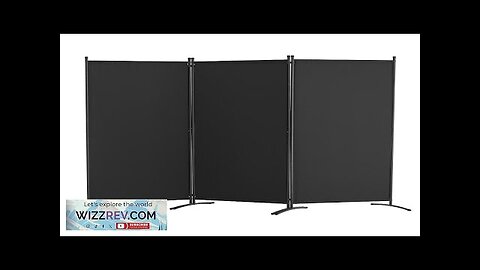 Room Divider 3-Panel Folding Privacy Screen Fabric Partition Office Black Review