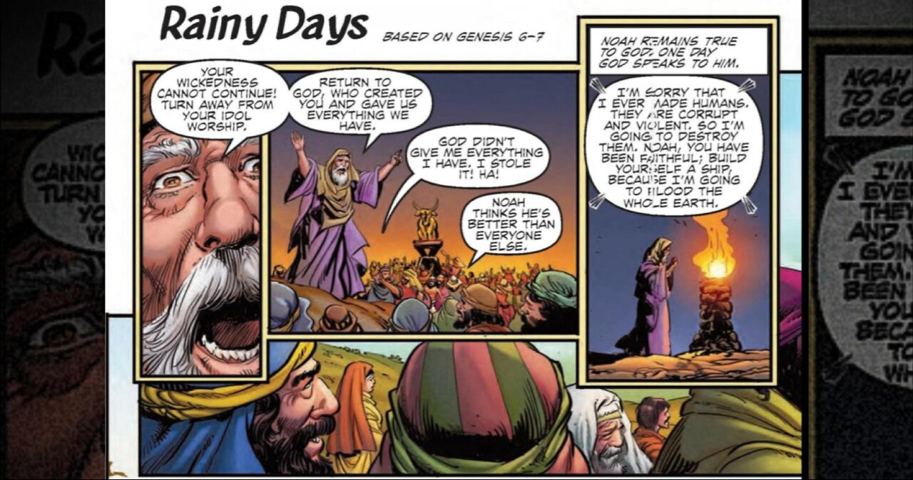 Bible Comics Rainy Days Noah's Flood