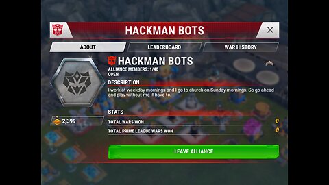 Transformers Earth Wars My Autobot Alliance is Open