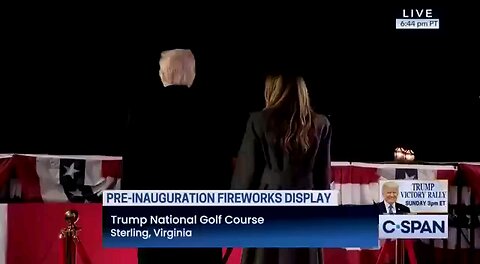President Trump and First Lady Melania attend a pre-inauguration celebration.