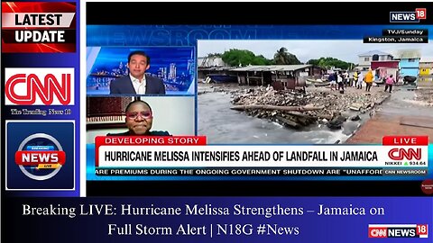 Breaking LIVE: Hurricane Melissa Strengthens – Jamaica on Full Storm Alert | N18G #New