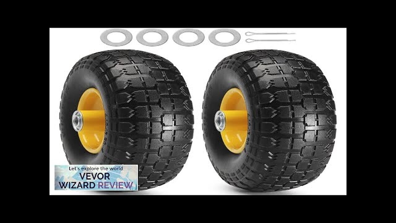 VEVOR Solid PU Run-Flat Tire Wheel 10" 2-Pack 400 lbs Dynamic Load Review