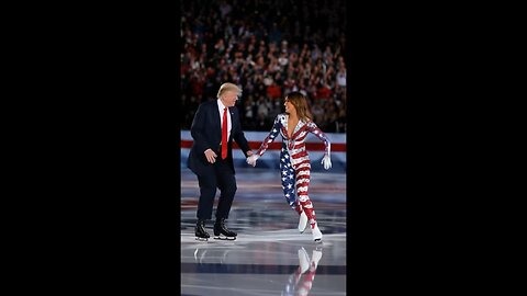 Donald Trump and First Lady Melania ice-skating