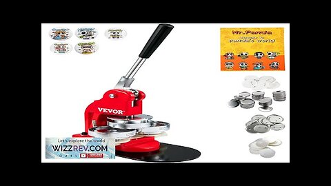 VEVOR Button Maker Machine Badge Pin Machine 2.25" 58MM 500 Free Parts Review