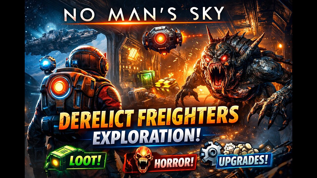 Exploring Derelict freighters in No Mans Sky