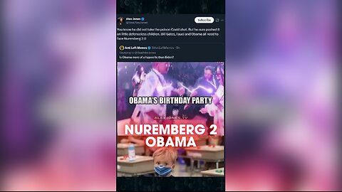 Obama Partied Without Masks While Calling For Masking Children - Alex Jones on X