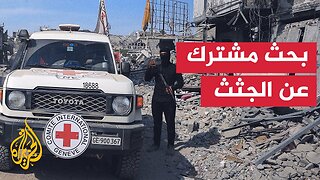 فريق من الصليب الأحمر وكتائب القسام يتوجهان إلى شرقي خان يونس