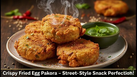 “Crispy Fried Egg Pakora – A Street-Style Pakistani Snack You Can’t Resist!”