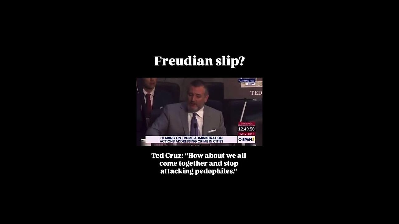 Ted Cruz: "Let's Stop Attacking Pedophiles." 🤨