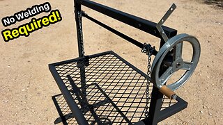 How to Make a Santa Maria Adjustable FirePit Grill - NO WELDING Required