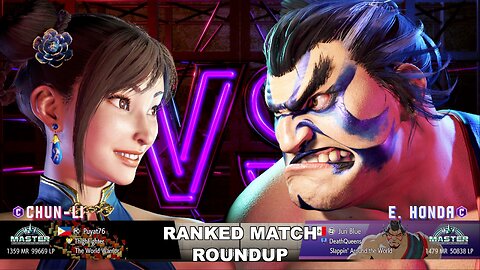 Kuya Kalbo SF6 Ranked Roundup. Chun Li Master Rank [Hori Fight Stick]
