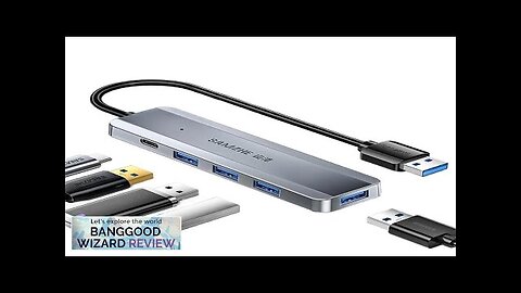 SAMZHE 5 in 1 USB3.0 Hub Docking Station USB Adapter with USB3.0*4 Review