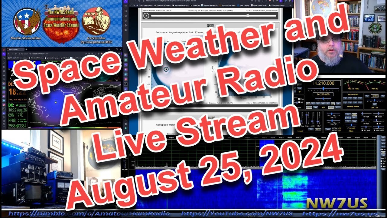 Space WX, Radio Propagation Live Stream - 25 August 2024