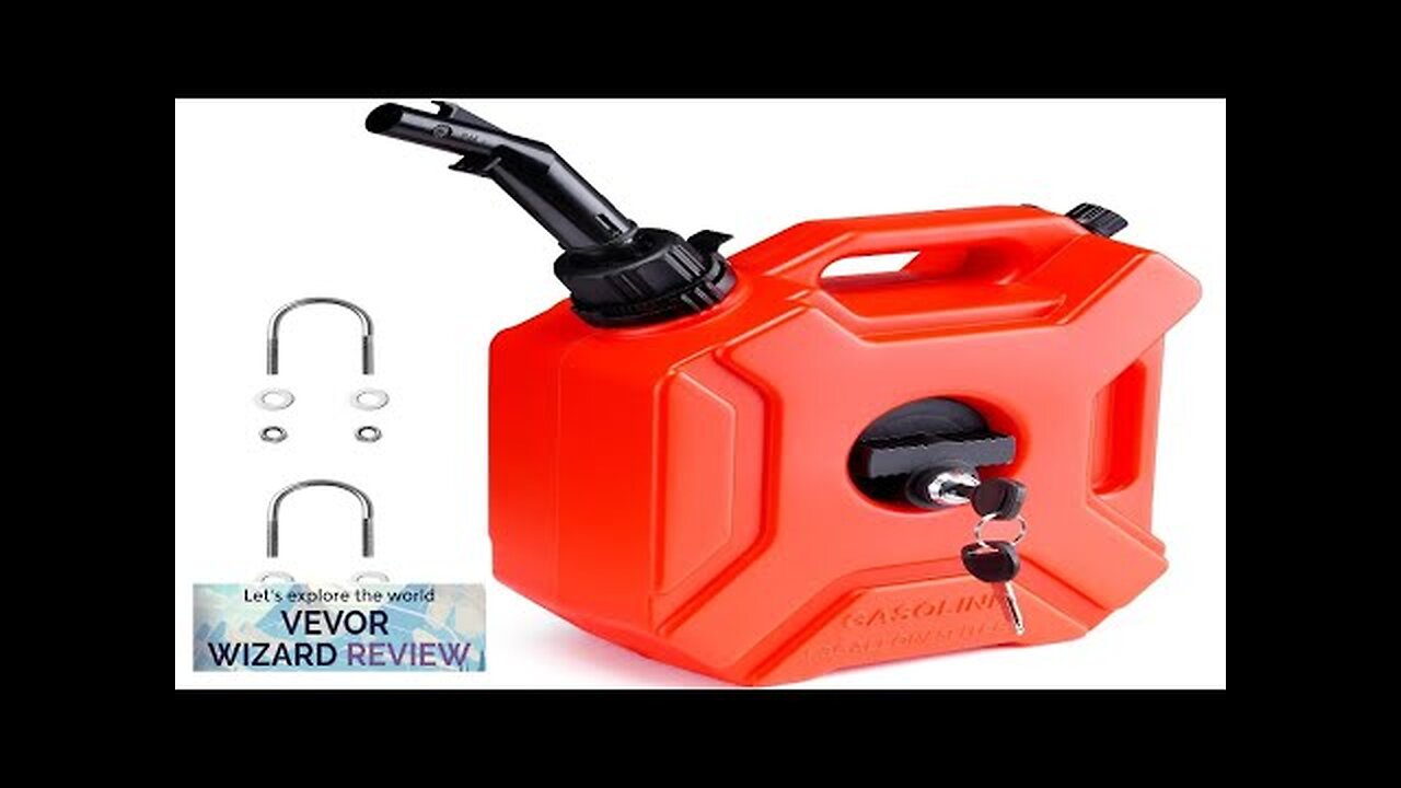 VEVOR Water Can 1.3 Gallon/5L Water Tank with Spout and Lockable Bracket Review