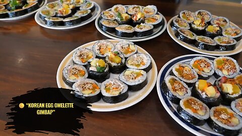 Traditional Korean Food! 🥢 Egg Omelette Gimbap That’ll Fill You Up | Korean Street Food