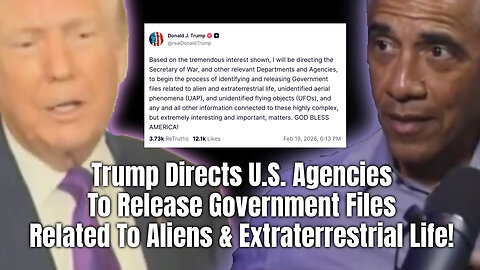 Trump Directs U.S. Agencies To Release Government Files Related To Aliens & Extraterrestrial Life!