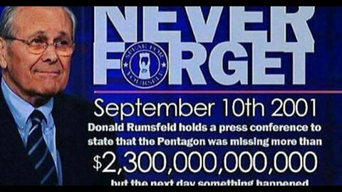 0:55 $2.3 trillion tax payer money gone in 911 given to zionist judaism talmud israel ukraine somali