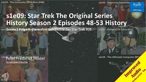 s1e09: Star Trek The Original Series History Season 2 Episodes 48-53 History