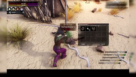 Conan Exiles Dafari raid farming thrall near the sinkhole busty boobs