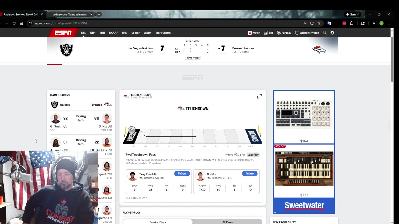Raiders vs. Broncos WATCH PARTY LIVE