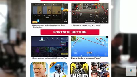 DELAM Mobile Game Controller for iPhone & Android, Pubg Mobile Controller with C