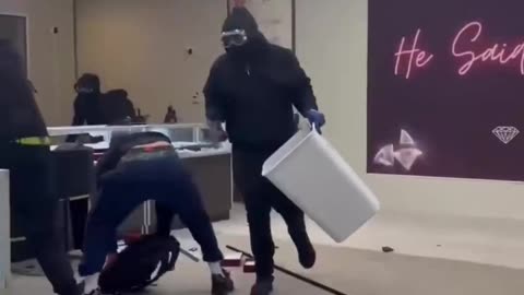 Blacks destroy jewelry store, cause car crash, get caught, no jail time