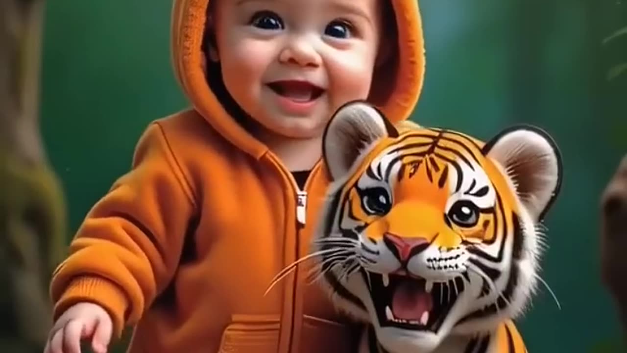 Cute baby voiceover