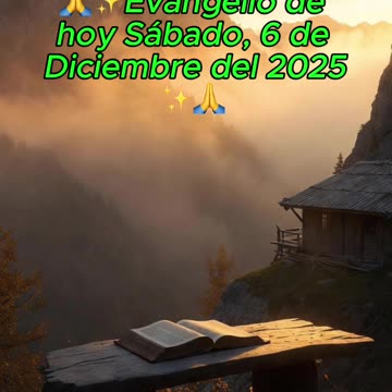 🙏✨Evangelio de hoy Sábado, 6 de Diciembre del 2025✨🙏