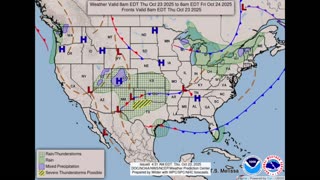 National Weather forecast for Thursday October 23, 2025